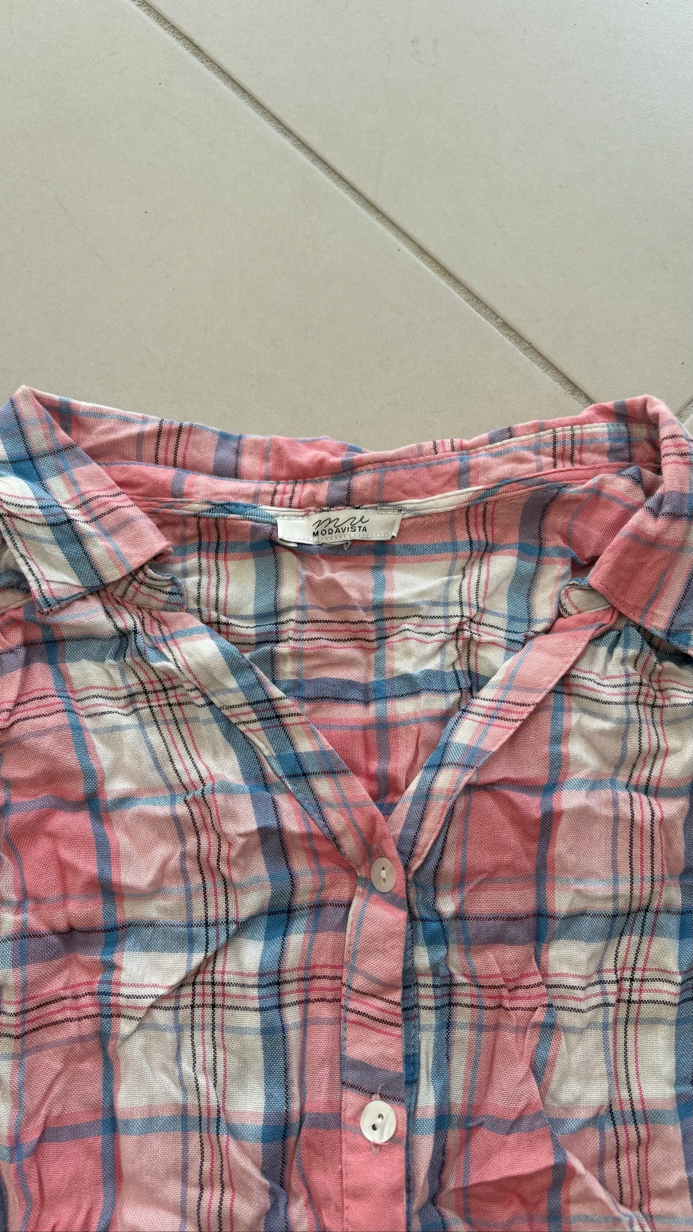Camisa xadrez manga longa P mulher – photo 2